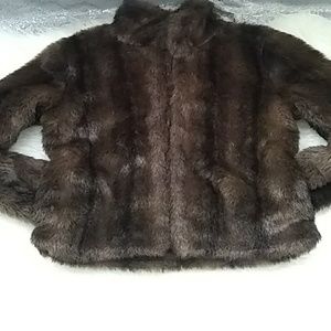 Faux Fur Jacket- Small